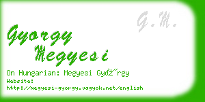 gyorgy megyesi business card